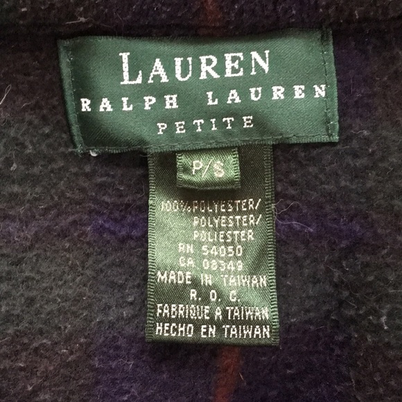 Lauren petite fleece plaid L/S Logo shirt buttoned - Picture 7 of 8